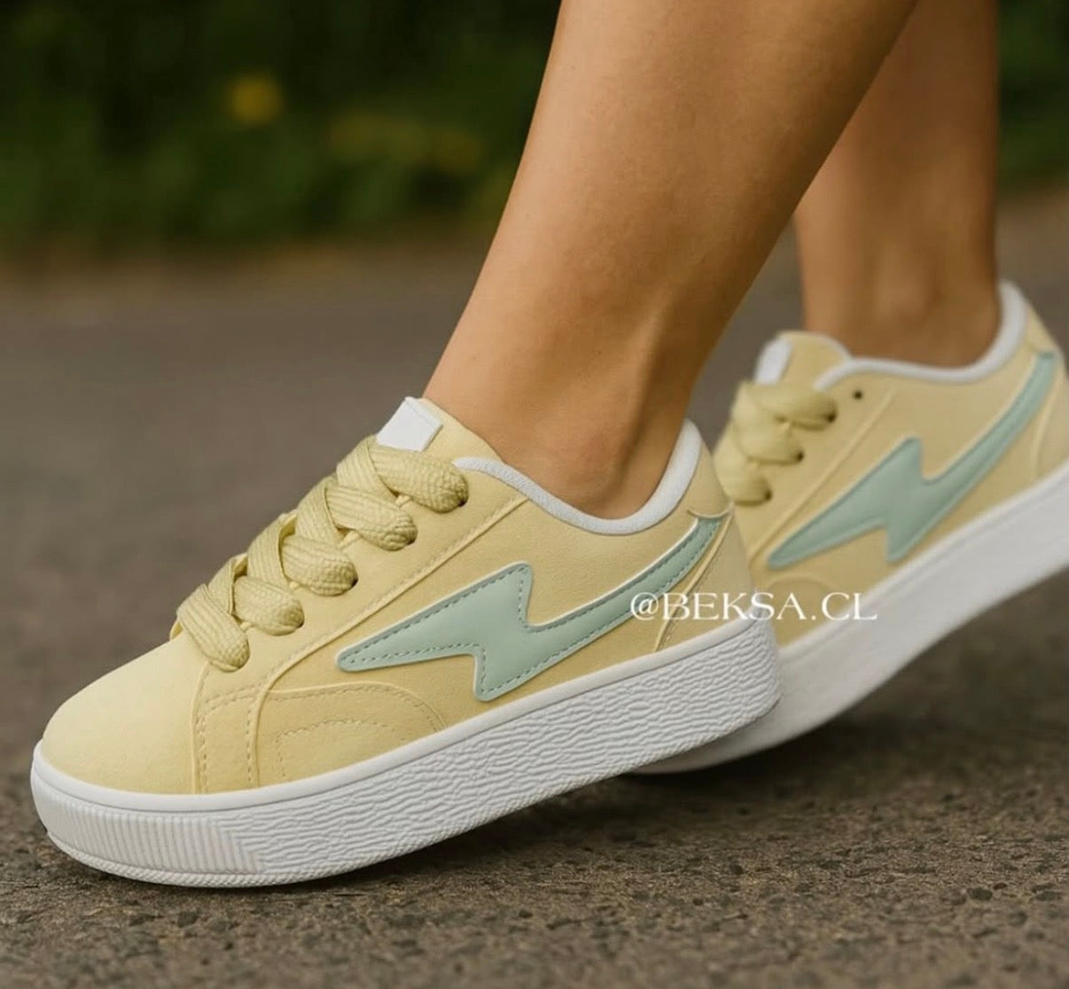 Zapatilla Rayo Amarillo y Menta