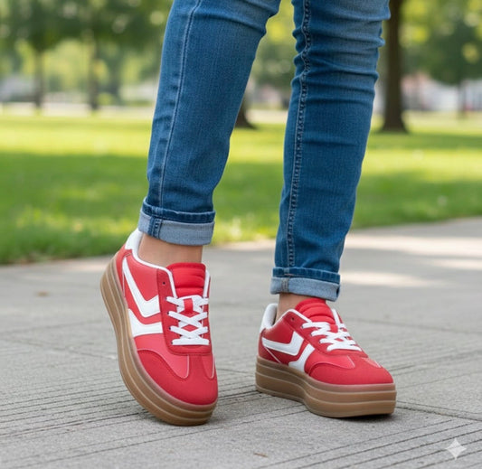 Zapatilla Old Skool Rojo y Blanco